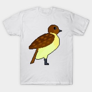 Flight of Elegance: Pixel Art Bird Design for Stylish Attire T-Shirt